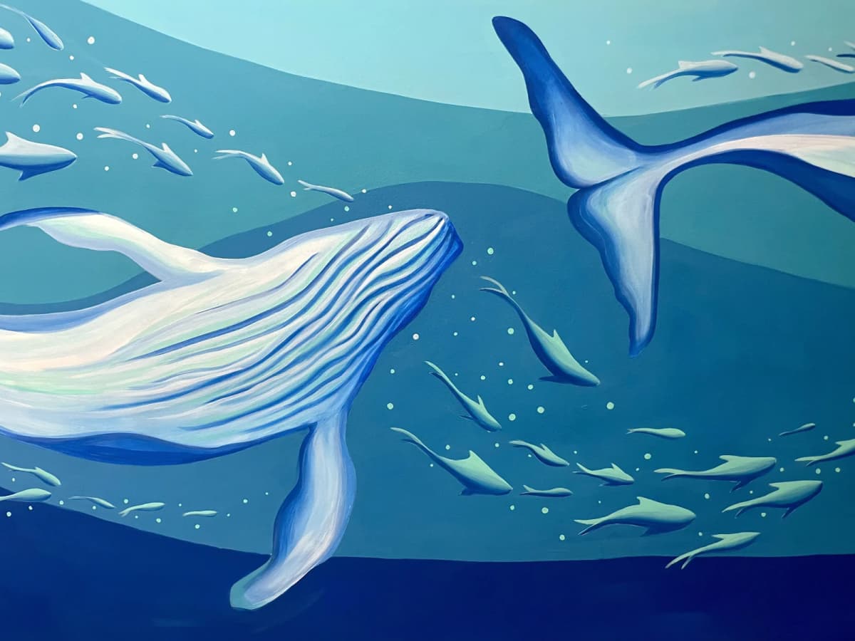 Fresque murale océan par Mer Veilleuse, vue large à La Réunion
